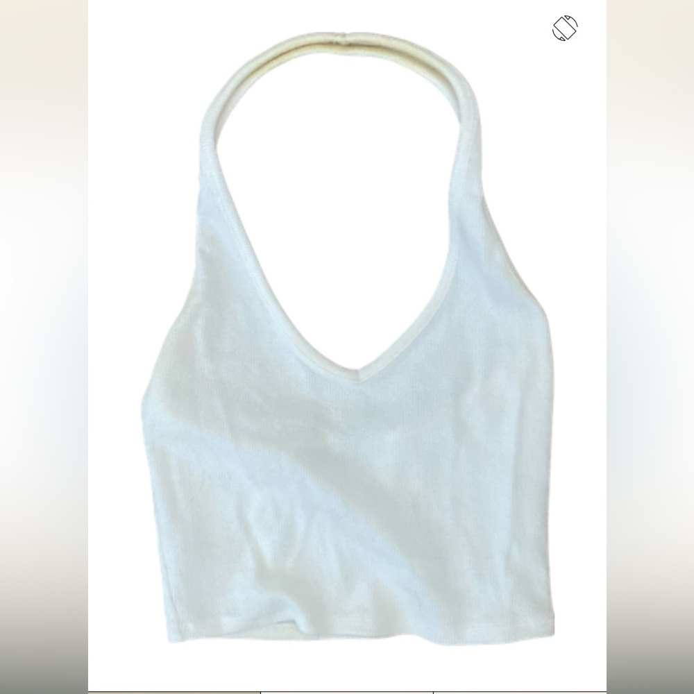 White Halter Neck Top